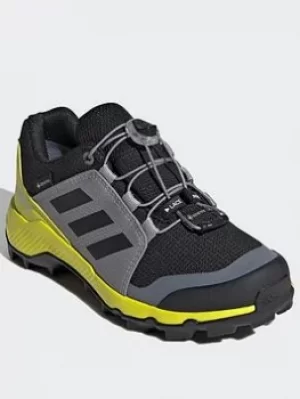 Image of adidas Terrex Gore-tex Hiking Shoes, Black/Yellow/Grey, Size 2