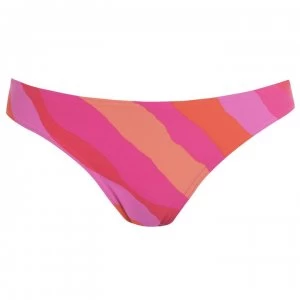 Image of Figleaves Sao Paulo Stripe Classic Bikini Briefs - Pink
