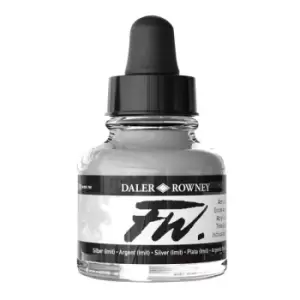 Image of Daler-Rowney FW Artists Acrylic Ink 29.5ml Silver (Imit)