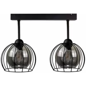 Image of Keter Solo Semi Flush Light Black, 50cm, 2x E27