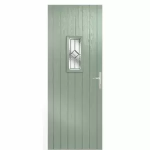 Image of LPD (W) 35" Speedwell Chartwell Green Glazed Door Set External Composite Door Set