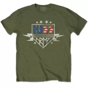 Image of KISS - Army Lightning Unisex XX-Large T-Shirt - Green