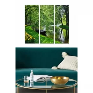 Image of MDF101172106 Multicolor Decorative MDF Painting (3 Pieces)