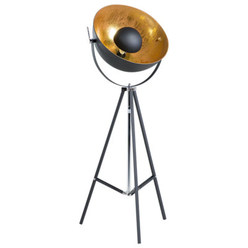 Image of Beliani Industrial Floor Lamp Thames Metal Gold