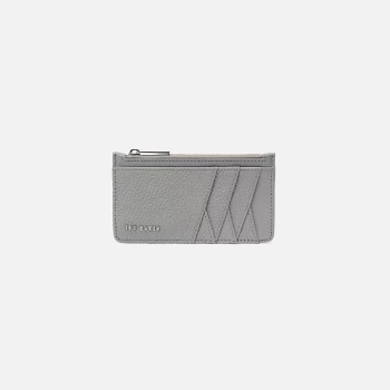 Image of Ted Baker Womens Gerii Diagonal Zipped Credit Card Holder - Grey