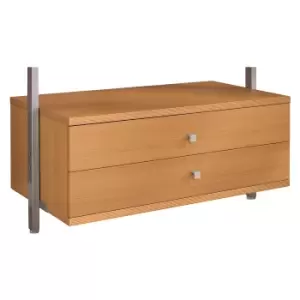 Image of Aura Wardrobe Storage Large Drawer Kit (W)900mm Oak
