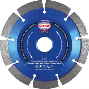 Image of Faithfull Diamond Mortar Raking Cutting Disc 115mm