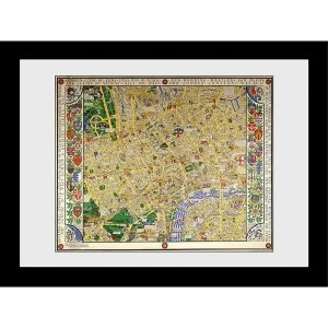 Image of Transport For London Map 60 x 80 Framed Collector Print