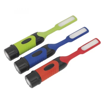 Image of SEALEY LED051DB Magnetic Flexi-Head Pocket Light 3 x AAA Display Box of 6