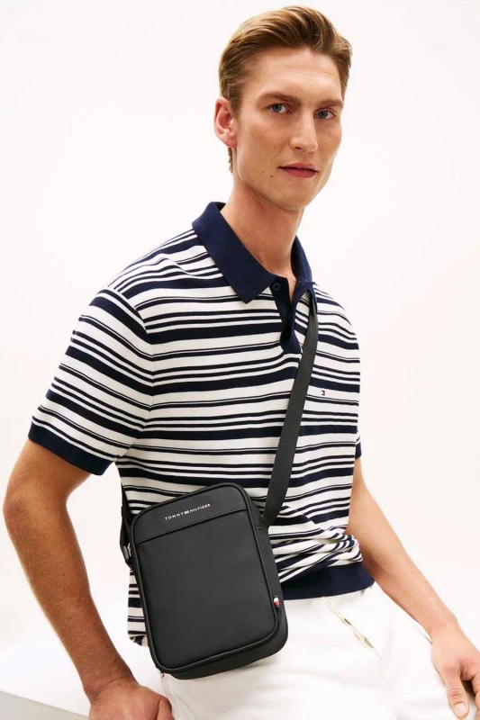 Image of Tommy Hilfiger Mens TH Repreve Mini Reporter Black Male One Size