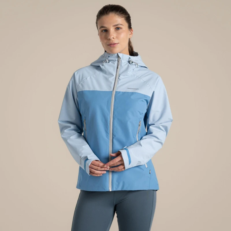 Image of Craghoppers Womens Vanth Waterproof Jacket in Blue Size: 12 Blue Female 12