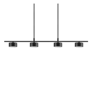 Image of Clyde LED Dimmable Straight Bar Pendant Ceiling Light Black, 2700K