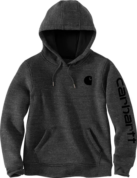 Image of Carhartt Clarksburg Logo Ladies Hoodie, blue, Size S for Women