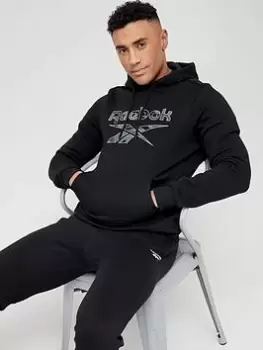 Image of Reebok Identity Camo Big Logo Hoodie - Black, Size S, Men
