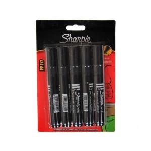 Image of Sharpie W10, Permanent Marker, Chisel Tip, 1.5mm - 5 mm, Black