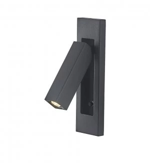 Image of Wall Lamp, 3W LED, 3000K, 210lm, Sand Black