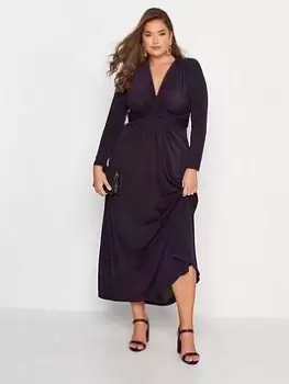 Image of Yours Party Knot Front Maxi - Purple, Purple, Size 22, Women
