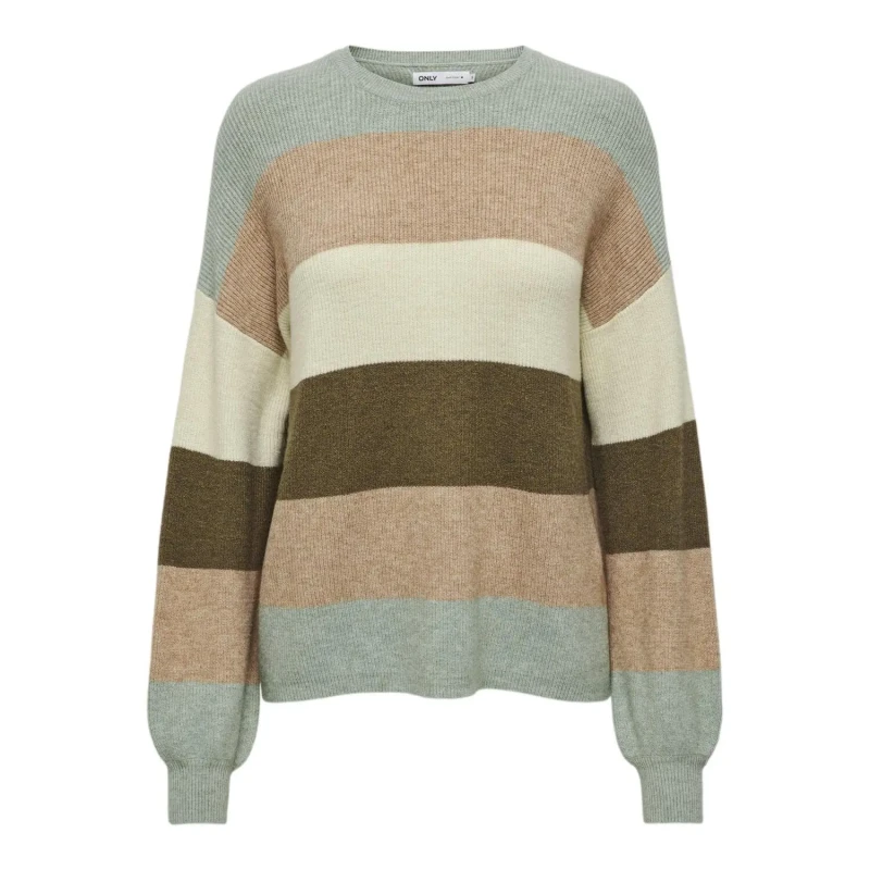 Image of Only Womens striped sweater Only Atia Vert Female L