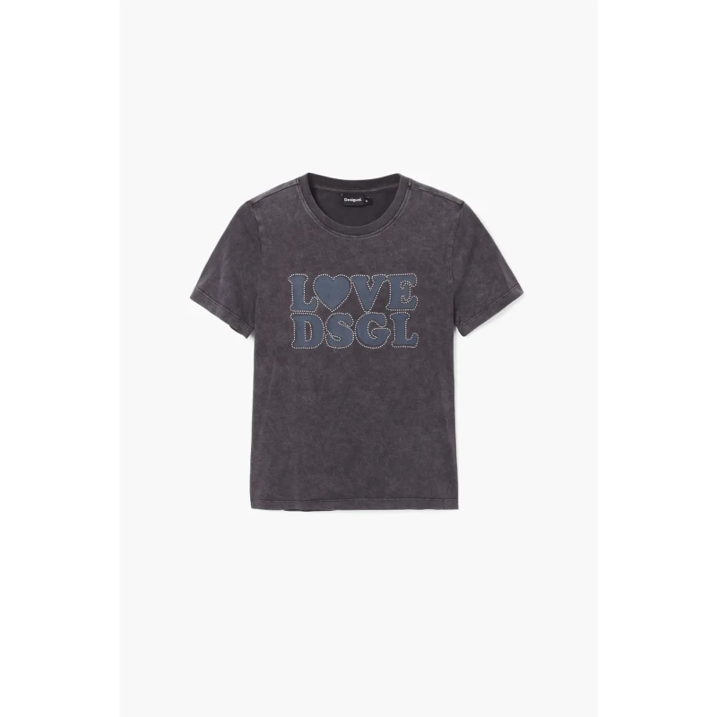 Image of Desigual Womens T-Shirt Desigual Love Noir Female L