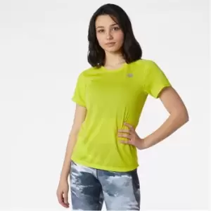 Image of New Balance Accelerate Short Sleeve T Shirt Womens - Yellow