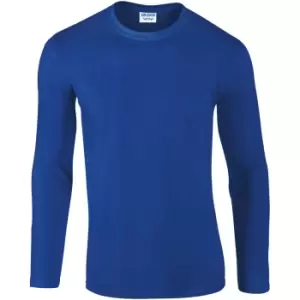 Image of Gildan Mens Soft Style Long Sleeve T-Shirt (Pack Of 5) (S) (Royal)