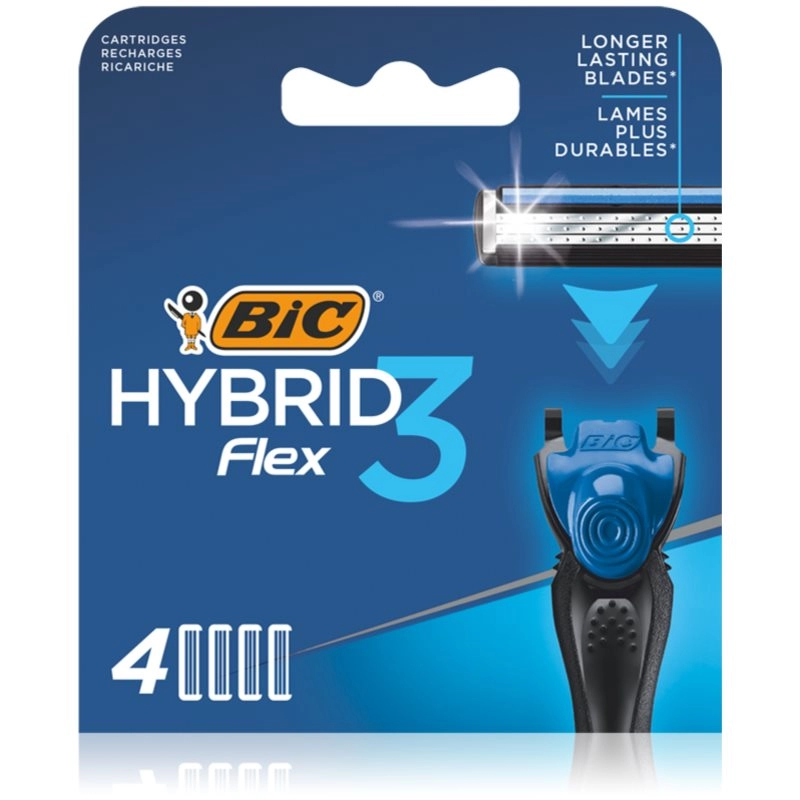 Image of 4 BIC Hybrid 3 Razor Blades