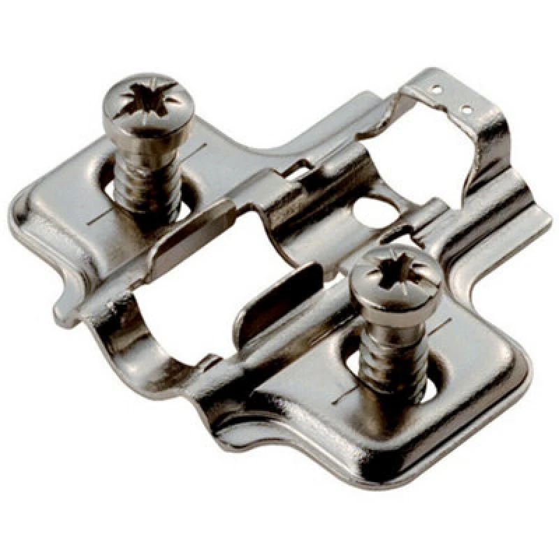 Image of Loops Mounting Plate for Soft Close Hinges with Euro Screw Bright Zinc Plated Multi