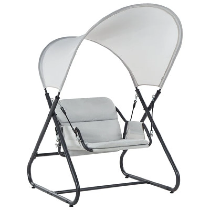 Image of Beliani Patio Swing Solagna Metal Light Grey 591754