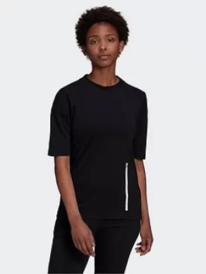 Image of adidas Z.n.e. Sportswear T-Shirt, Black, Size L, Women