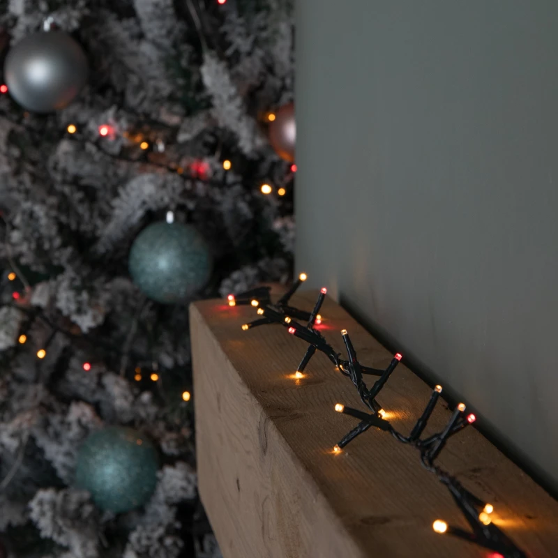 Image of 6m 240 LED TreeBrights Christmas String Lights with Timer in Red and Vintage Gold