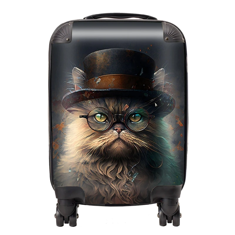 Image of Warren Reed - Designer Persian Cat Splashart Suitcase Size: Medium Multicolor Unisex Medium