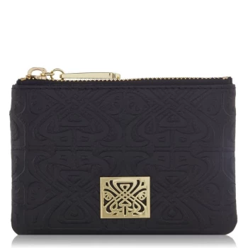Image of Biba BIBA Embossed Dana Coin Leather Purse - Black