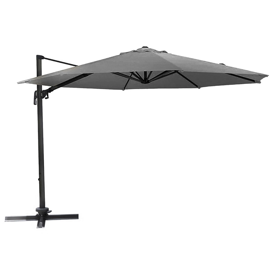 Image of Charles Bentley 3.5M X-Large Premium Hanging Parasol - Light Grey