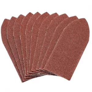 Image of Draper Hook and Loop Aluminium Oxide Sanding Sheets, 32 x 92mm, 80 Grit (Pack of 10)