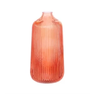 Image of Tall Fluted Glass Vase (Amber)