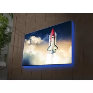 Image of NASA-001 Multicolor Decorative LED Lighted Canvas Painting