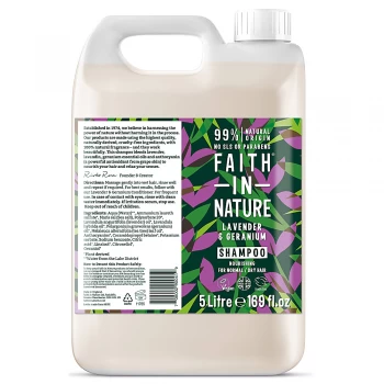 Image of Faith in Nature Lavender & Geranium Shampoo - 5L