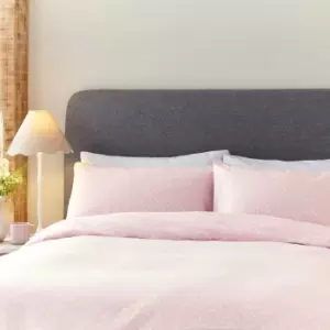 Image of Helena Springfield Brushed Polka Dot Single Duvet Cover Set, Pink