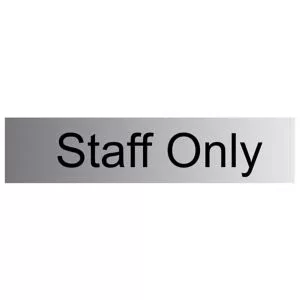 Image of The House Nameplate Company Staff Only Self-Adhesive Labels, (H)50mm (W)225mm