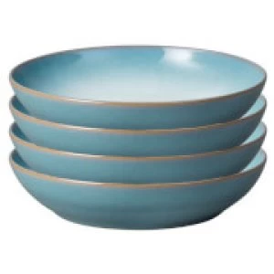 Image of Denby Azure Haze 4 Piece Pasta Bowl Set
