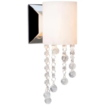 Image of Tango Glass & Crystal Wall Light Chrome