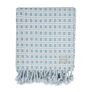 Image of Helena Springfield Light Blue Acrylic 'Amalie' Woven Throw - Woven Throw