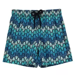 Image of VILEBREQUIN Turtle Swimming Trunks - Blue