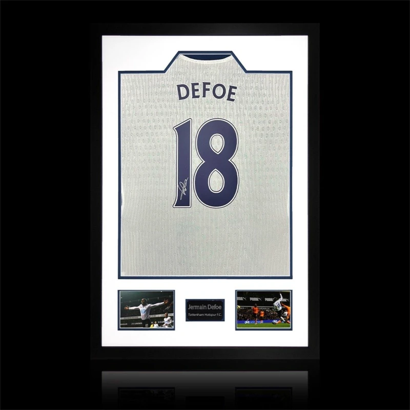 Image of The Fan Cave Jermain Defoe Signed Tottenham Hotspur Shirt Premi White unisex 850mm x 60