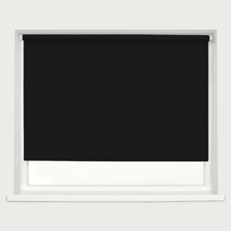 Image of Caecus Blinds Blackout Roller Blind Black 90Cm
