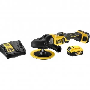 Image of DEWALT DCM849 18V XR Brushless Rotary Polisher 2 x 5ah Li-ion Charger Case