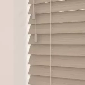 Image of Wooden Venetian Blinds With Strings Northern Oak