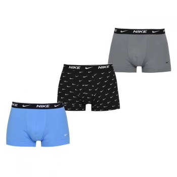 Image of Nike 3 Pack Boxer Trunks Mens - Gry/Bl/AOP 9JI
