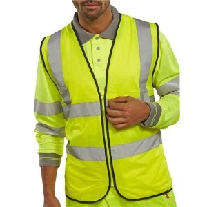 Image of BSeen XXXLarge High Visibility Waistcoat Saturn Yellow