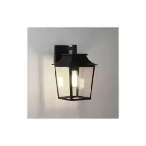 Image of Astro Richmond Lantern 200 - 1 Light Outdoor Wall Lantern Textured Black, E27